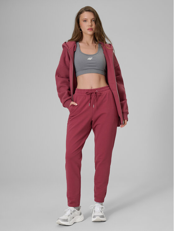 4F 4F Bluza BASIC+ Bordowy Regular Fit