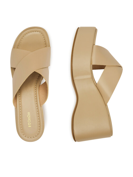 DeeZee DeeZee Pantoletten F22067-4 Beige