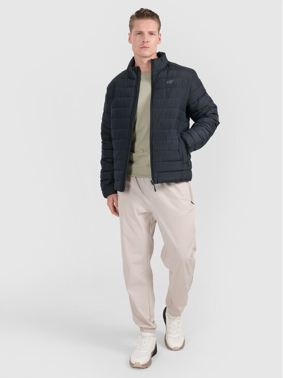 4F 4F Kurtka puchowa MIDSHOP TEXTILE Czarny Regular Fit