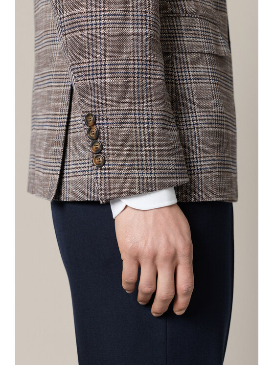 Lancerto Lancerto Marynarka Castelbuono MA131126000028 Brązowy Regular Fit