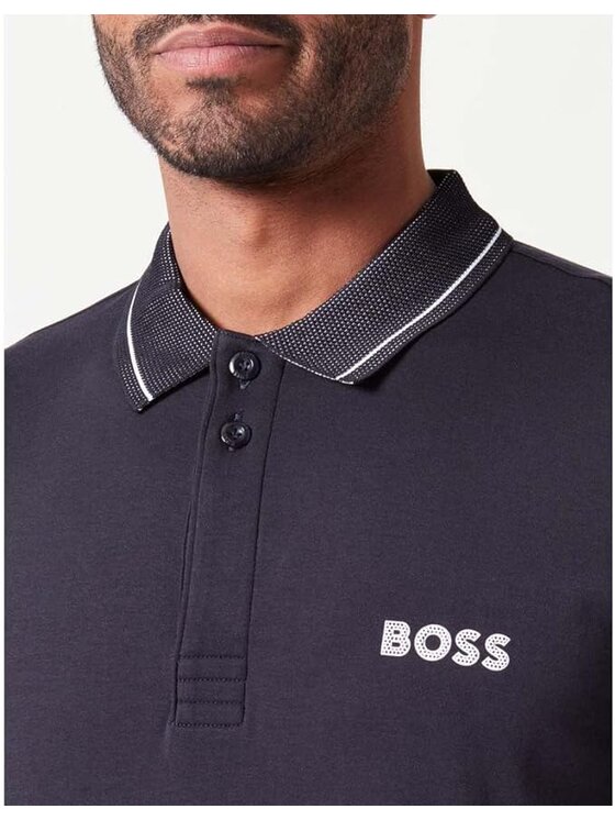 BOSS Boss Polo 50512892-402 Granatowy Slim Fit