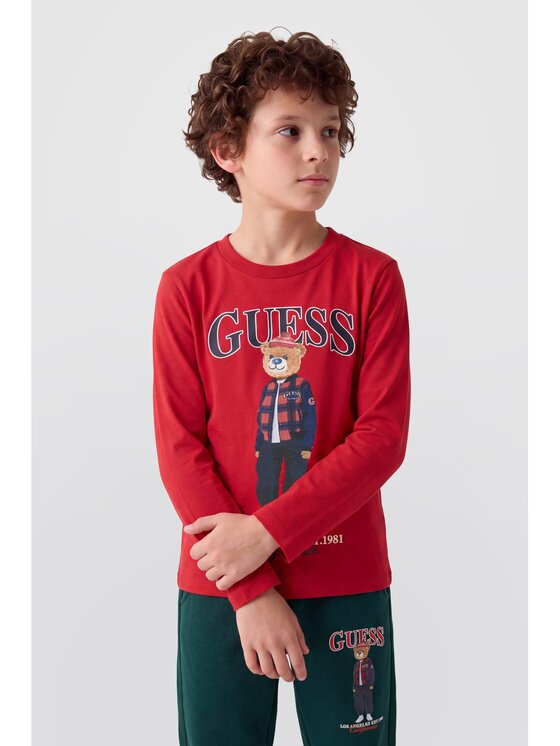 Guess Kids Guess Kids T-Shirt 184439 Červená Classic Fit