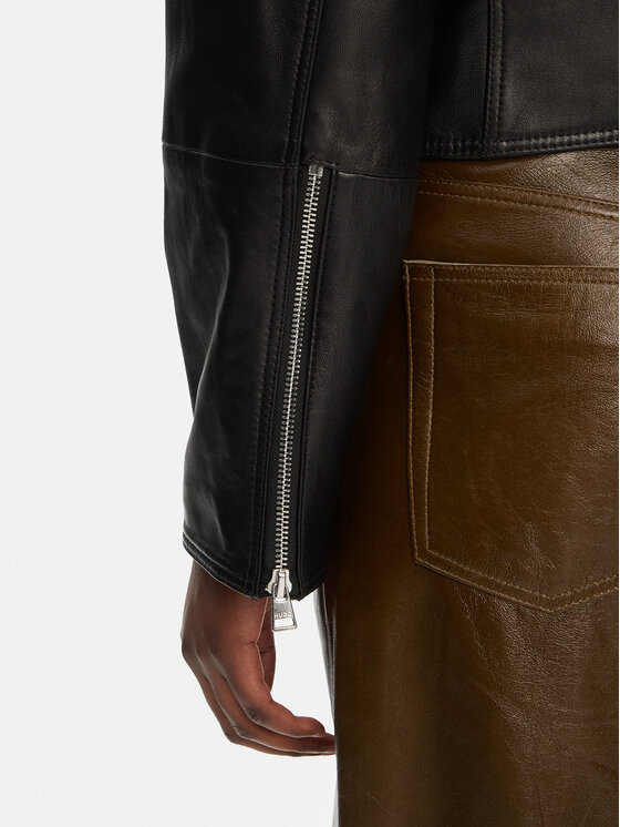HUGO HUGO Geacă de piele Laridas 50545066 Negru Regular Fit