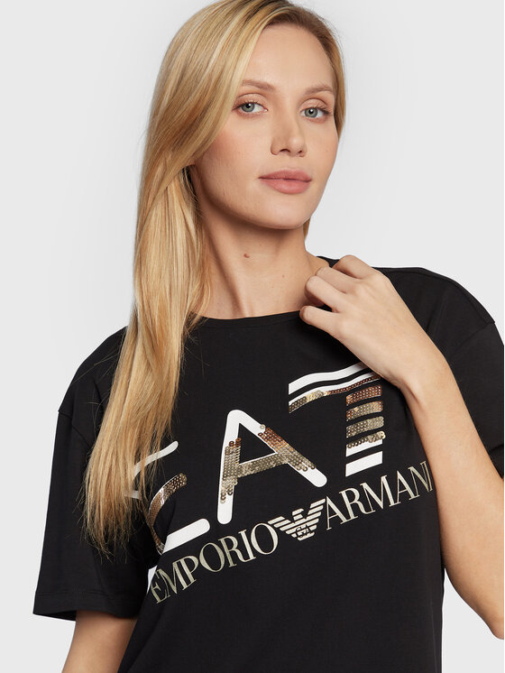 T-shirt 6LTT35 TJFKZ 1200 Nero Relaxed Fit