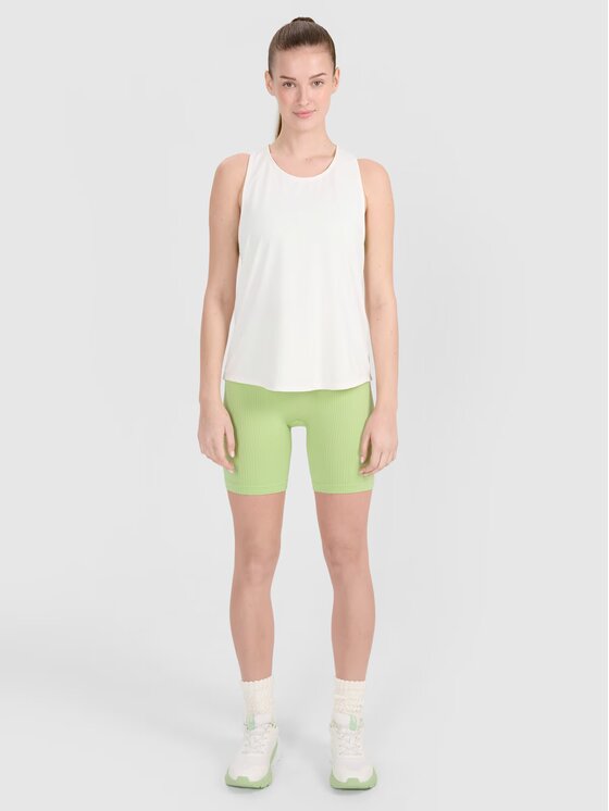 4F 4F Tank top 4FWSS25TFSLF412-11S Biały Oversize