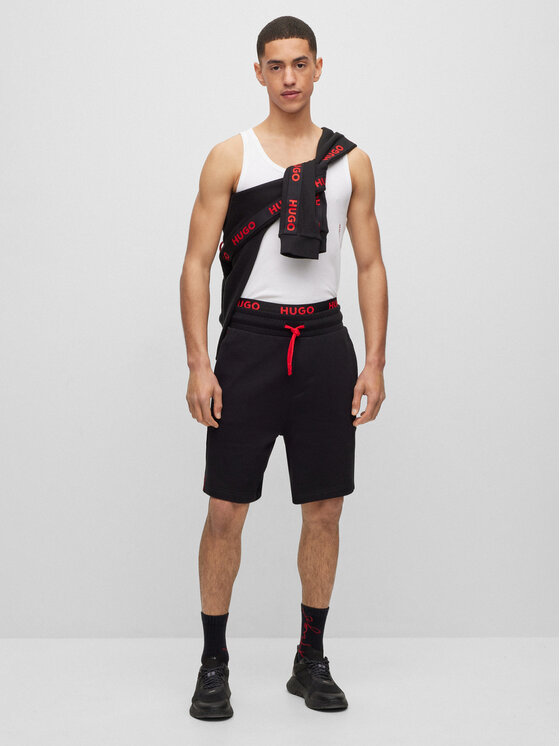 HUGO Hugo Sportovní kraťasy Sporty Logo 50496996 Černá Regular Fit