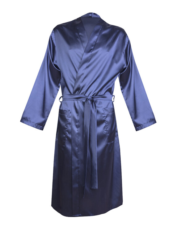 DKaren Lingerie DKaren Lingerie Szlafrok Christian Męska Granatowy