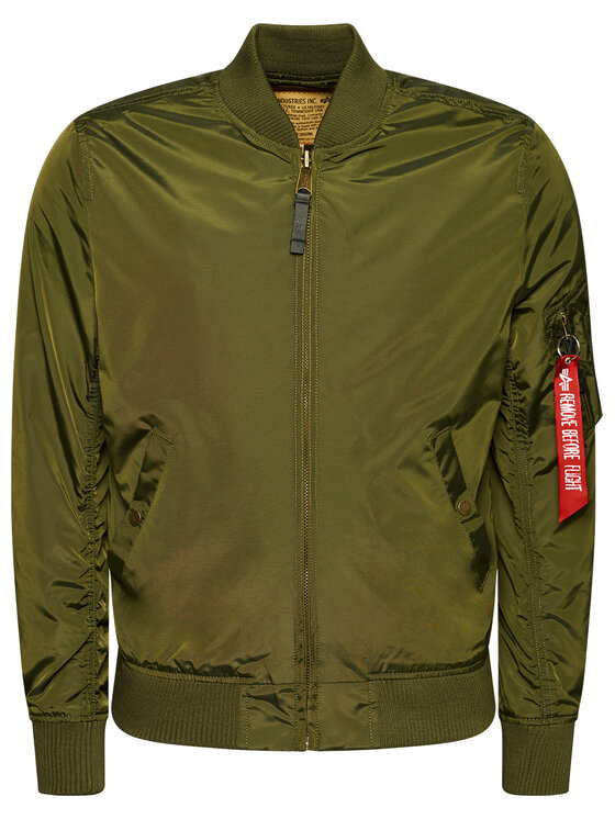 Alpha Industries Alpha Industries Kurtka bomber Ma-1 191103 Zielony Regular Fit