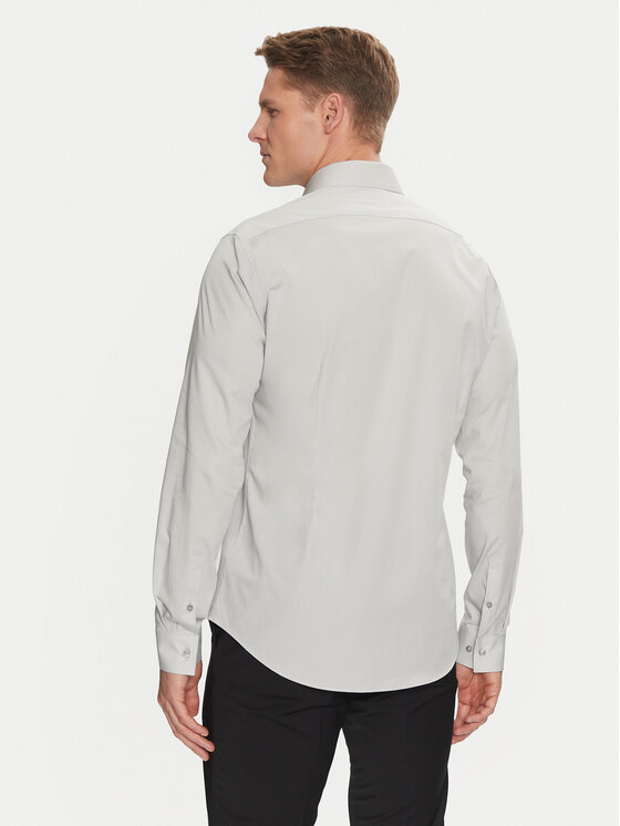 Calvin Klein Calvin Klein Cămașă Poplin Stretch Slim Shirt K10K108229 Gri Slim Fit