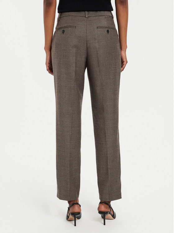 Weekend Max Mara Weekend Max Mara Kalhoty z materiálu Caldaia 2425136132 Hnědá Slim Fit