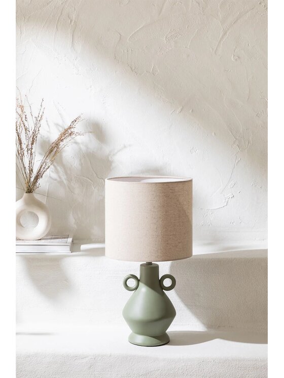 MIAhome MIAhome Lampa stołowa z żywicy Celadón 42 cm Zielony