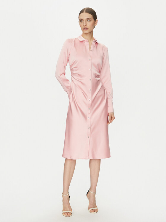 DKNY DKNY Haljina košulja DD4KTE31 Ružičasta Regular Fit