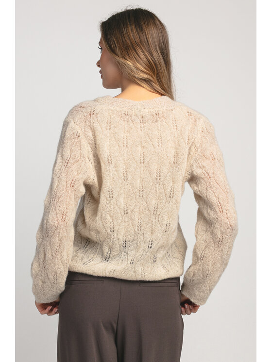 Fobya Fobya Kardigan F1967 Białe złoto Basic Fit