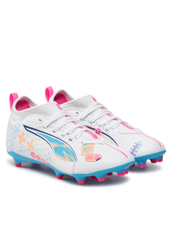 Puma Puma Ποδοσφαιρικά Παπούτσια ULTRA 5 MATCH VOL. UP FG/AG Jr 108065 01 Λευκό