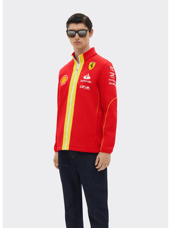Scuderia Ferrari Scuderia Ferrari Kurtka softshell Team 2024 Czerwony Regular Fit