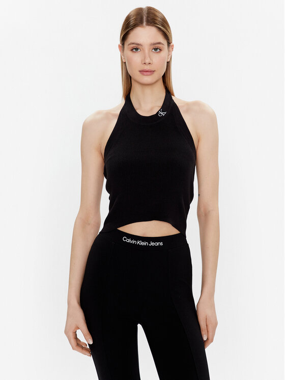 Calvin Klein Jeans Calvin Klein Jeans Блуза J20J220706 Черен Slim Fit