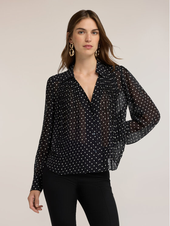 Motivi Motivi Camicia 5089Q001013N0Z3 Nero Regular Fit