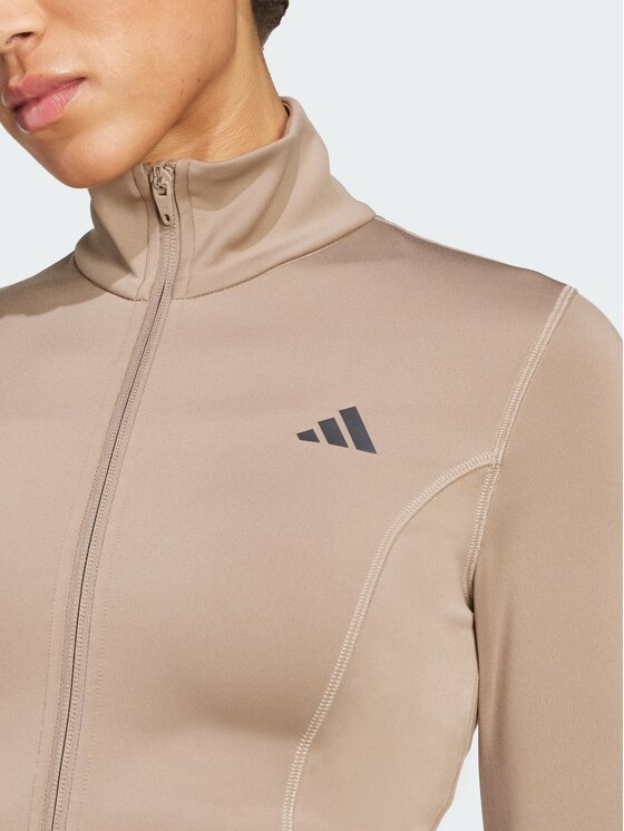 adidas adidas Bluza techniczna 155559 Brązowy Slim Fit