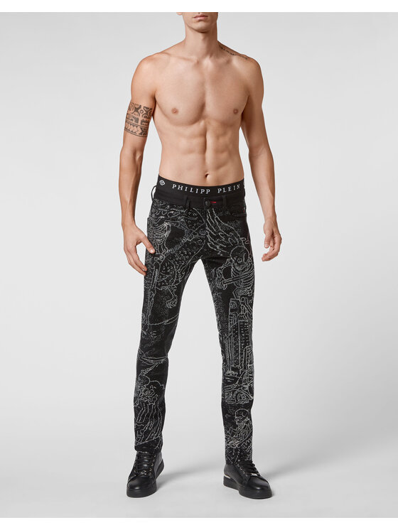 PHILIPP PLEIN PHILIPP PLEIN Jeansy 7563 Černá Straight Leg