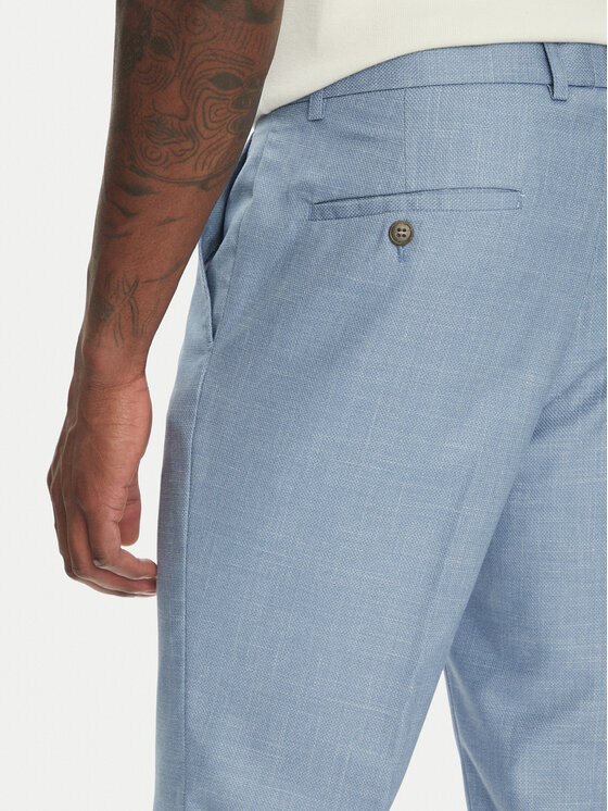 Lindbergh Lindbergh Costum 30-606034 Albastru celest Slim Fit