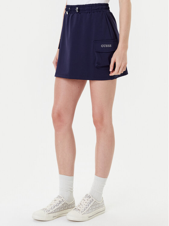 Guess Guess Miniszoknya V5YD04 KCX42 Sötétkék Regular Fit