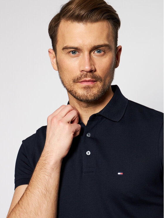 Tommy Hilfiger Tommy Hilfiger Poloshirt 1985 MW0MW17771 Dunkelblau Slim Fit