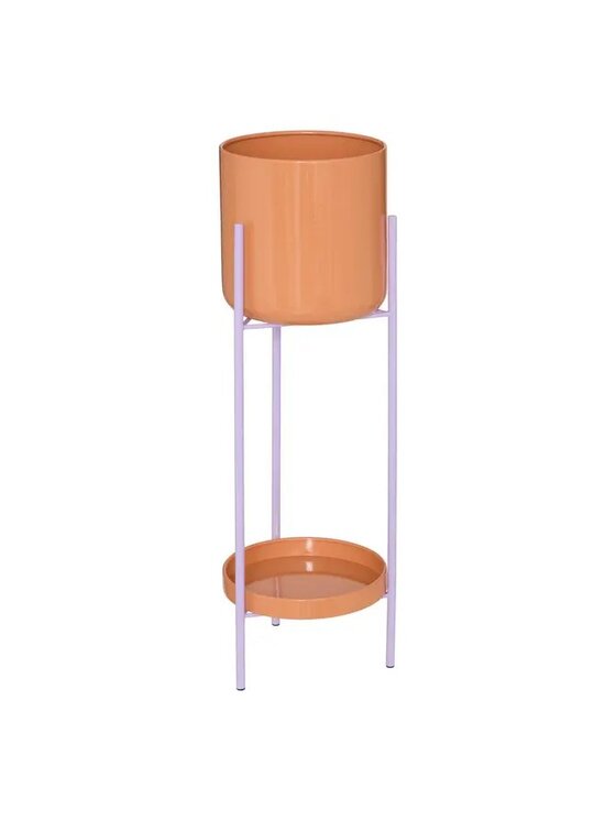 MIAhome MIAhome Kwietnik komplet 2 szt. metalowych Pool Pomarańczowy