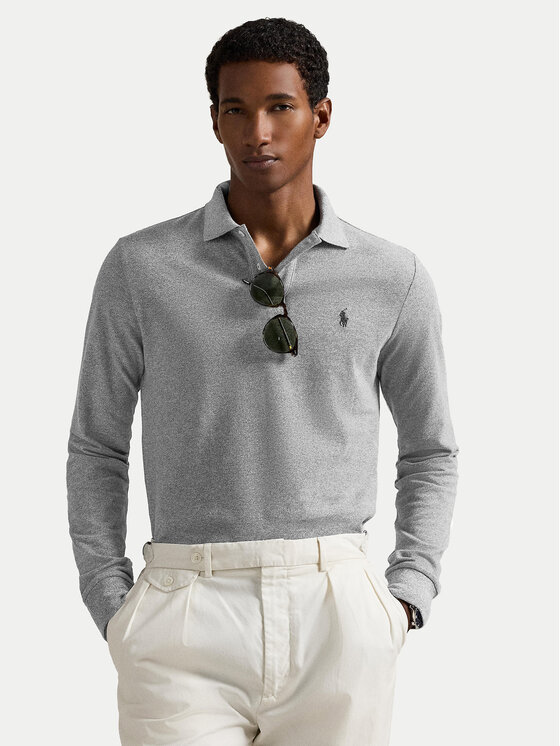 Polo Ralph Lauren Tricou polo 710680790003 Gri Custom Slim Fit