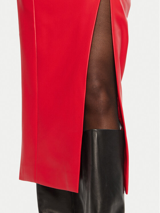 BARDOT BARDOT Gonna di pelle 58855SB3 Rosso Slim Fit