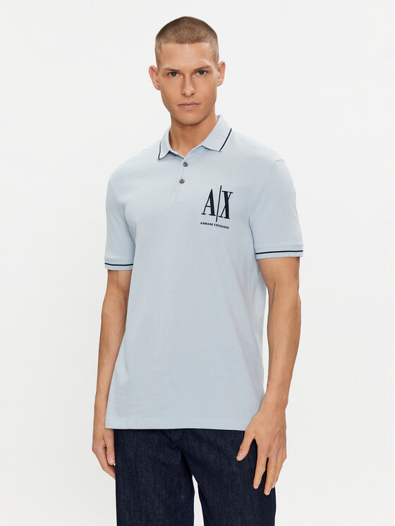 Armani Exchange Polo 8NZFPA Z8M5Z 15DB Svijetloplava Regular Fit