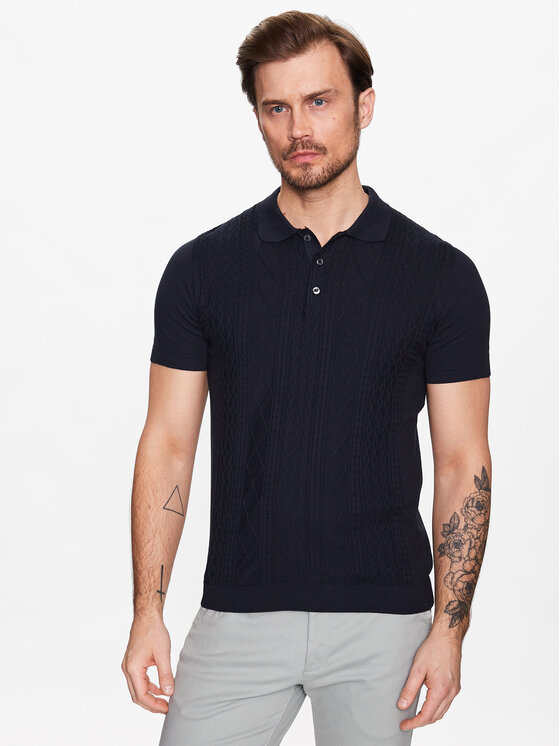 Oscar Jacobson Polo 67986837 Tumši zils Regular Fit