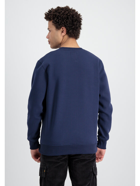 Alpha Industries Alpha Industries Bluza Basic Rubber Sweatshirt Granatowy Regular Fit