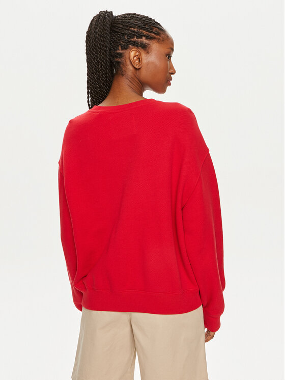 Gant Gant Pulóver Logo 4200840 Piros Relaxed Fit
