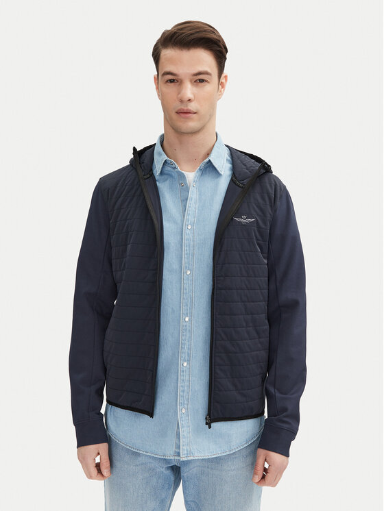 Aeronautica Militare Prechodná bunda 251AF498F559 Tmavomodrá Regular Fit