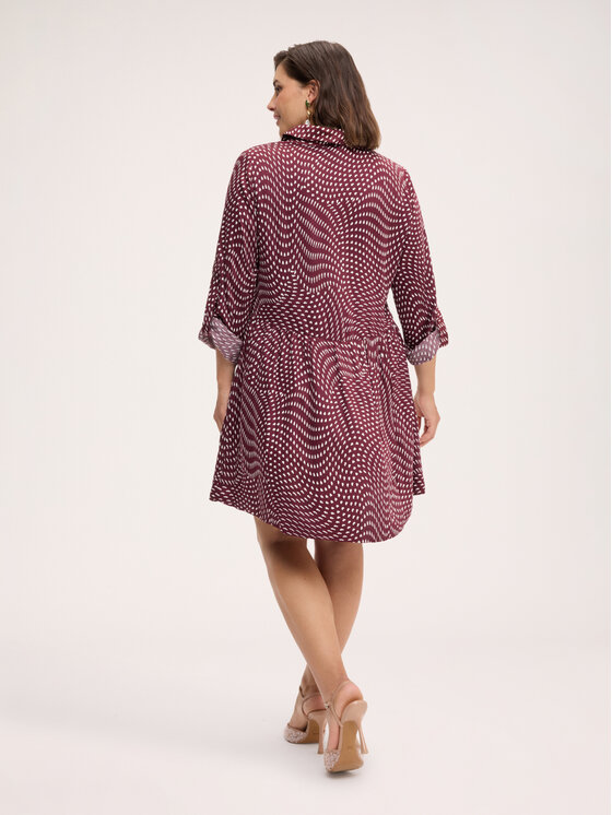 Fiorella Rubino Fiorella Rubino Sukienka codzienna 7085T001880N0Z6 Bordowy A-Line Fit