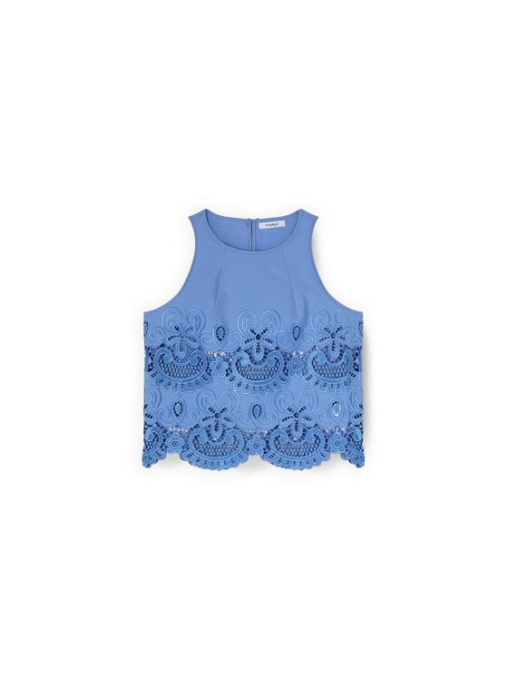Motivi Motivi Bluzka 2065Q001972N004 Niebieski Cropp Fit