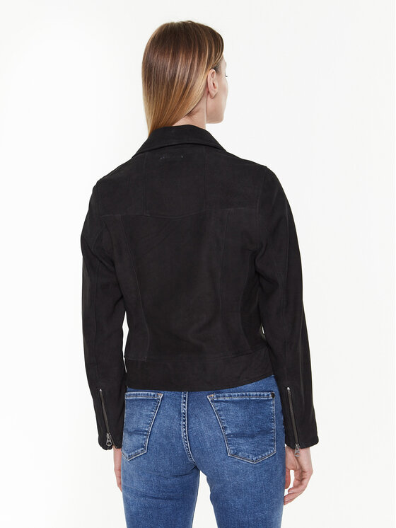 Pepe Jeans Pepe Jeans Odinė striukė Roma PL402145 Juoda Regular Fit