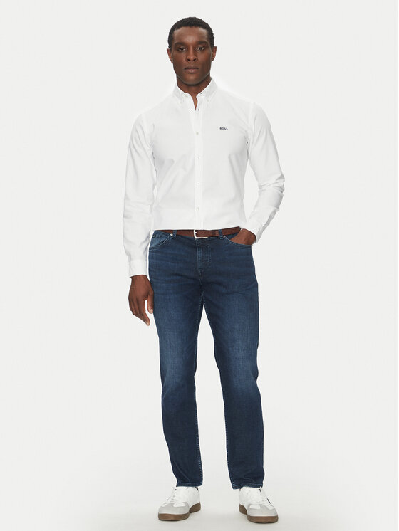 BOSS BOSS Srajca H-Roan-Bd-E-C1-243 50521996 Bela Slim Fit