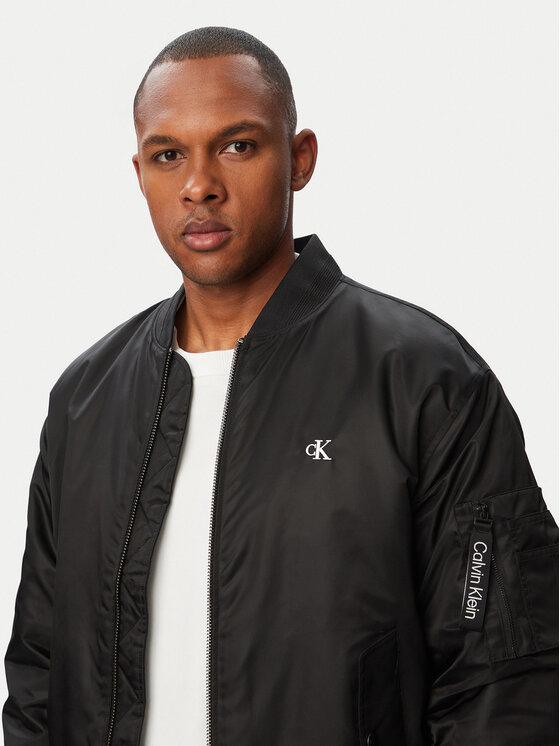 Calvin Klein Jeans Calvin Klein Jeans Bomber jakna LV04RG505G Črna Regular Fit