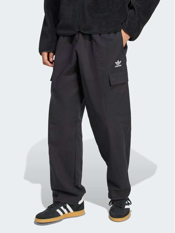 adidas adidas Spodnie cargo Trefoil Essentials Woven Czarny Loose Fit