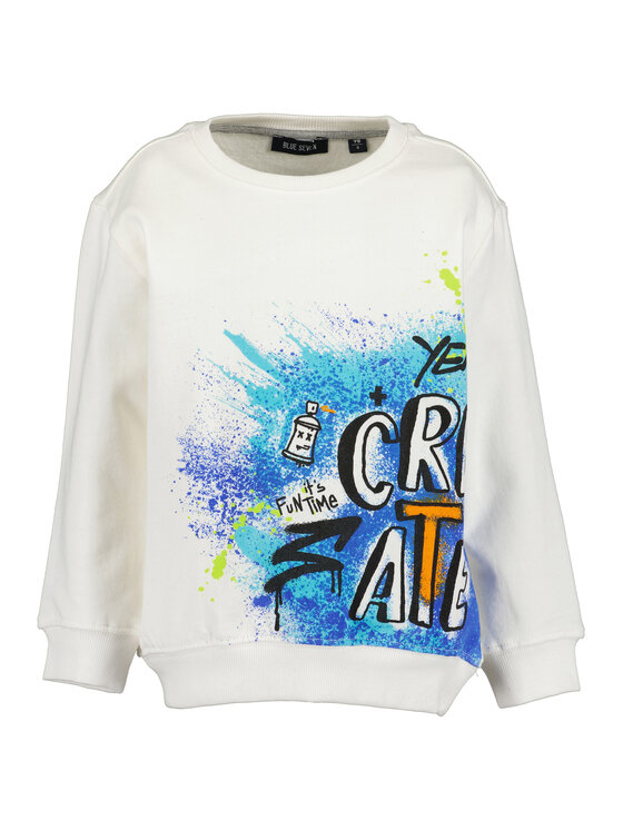 Blue Seven Blue Seven Sweatshirt 864708 X Weiß Regular Fit