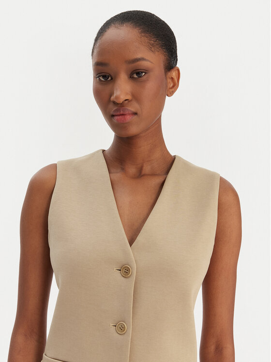 Weekend Max Mara Weekend Max Mara Костюмний жилет Poggio 2615911021 Бежевий Slim Fit