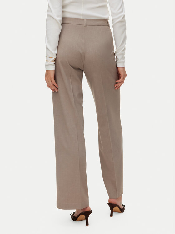 Vero Moda Vero Moda Bavlnené nohavice Texas 10334103 Béžová Straight Fit