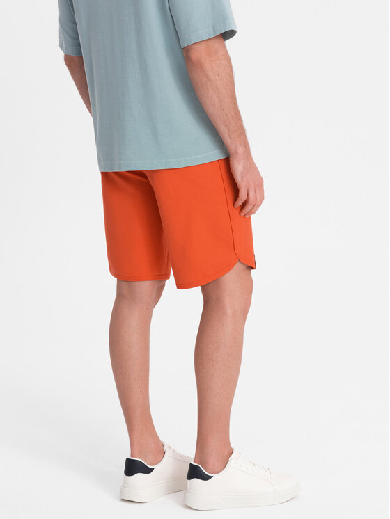 Ombre Ombre Szorty OM-SRSK-0105 Pomarańczowy Regular Fit