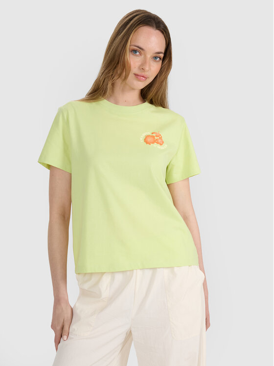 4F 4F T-Shirt FOB SUMMER Żółty jasny Oversize