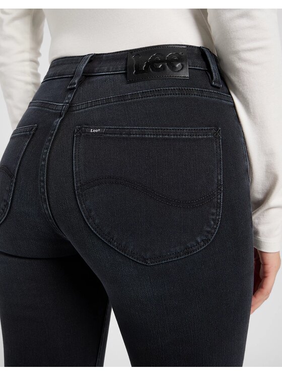 Lee Lee Jeansy SCARLETT HIGH Szary Skinny Fit