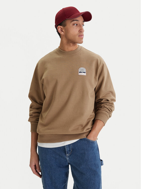 RVCA RVCA Sweatshirt Palm Crest EVYSF00141 Beige Boxy Fit