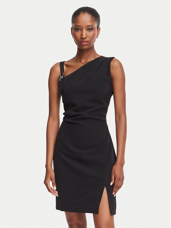 Guess Guess Kokteilinė suknelė W6YK28 W2938 Juoda Regular Fit