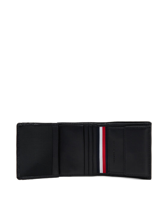Tommy Hilfiger Tommy Hilfiger Didelė Vyriška Piniginė Th Corp Trifold AM0AM13247 Juoda