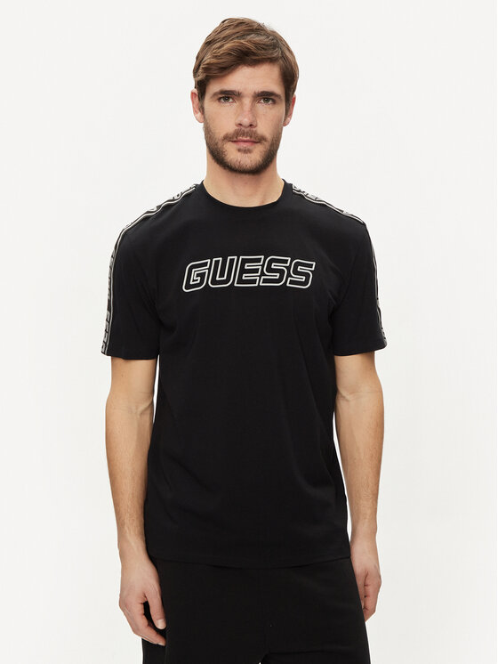 Guess T-krekls Arlo Z4GI18 J1314 Melns Regular Fit